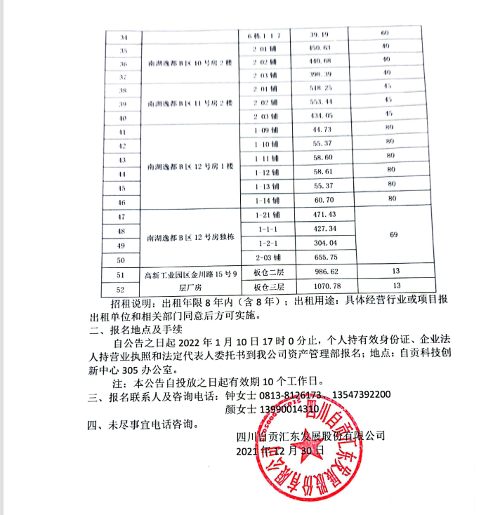 競租公告第1期